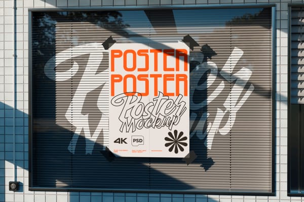 Realistic Wall Poster Mockup