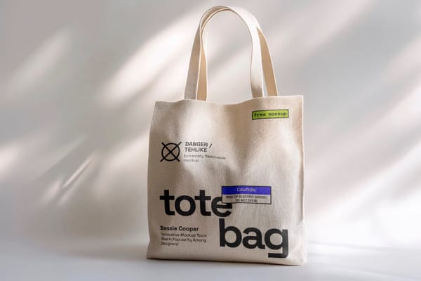 Fabric Shopper Bag Mockup