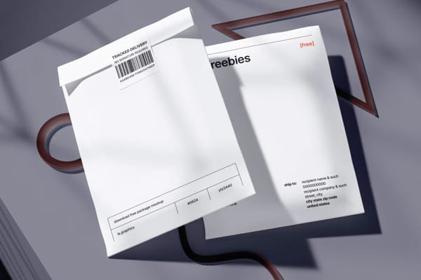 Two Paper Postal Packages Mockup