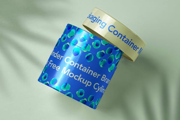 Branding Cylinder Box Mockup