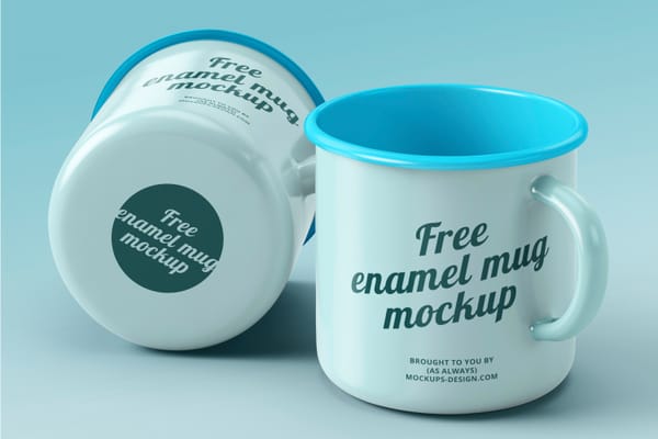 Enamel Mugs Mockup