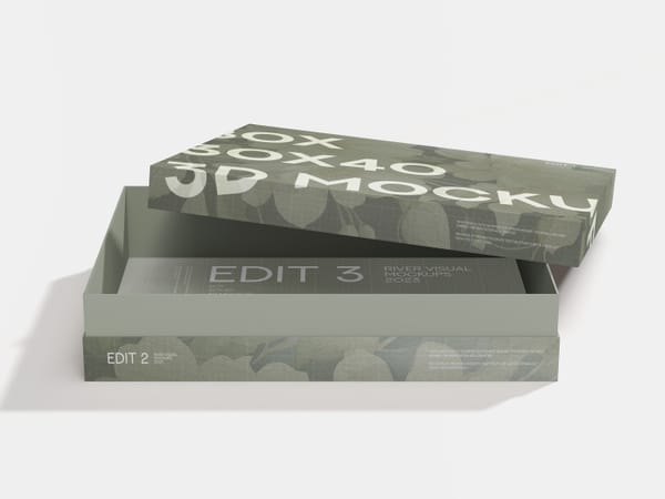 Box Mockup With Lid