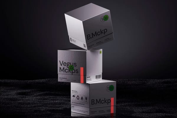 Sleek Metallic Package Mockup