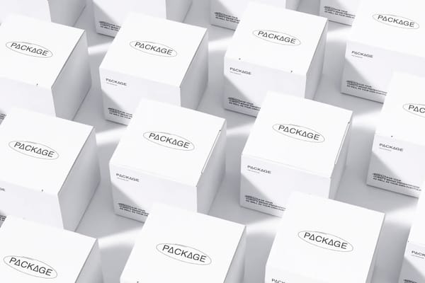 Isometric Packages Grid Mockup