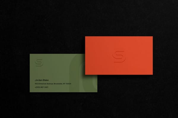 Elegant Retro Business Card Mockup