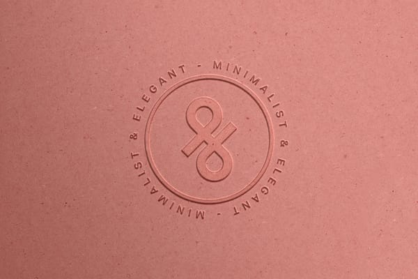 Geometric Emblem Debossed Logo Mockup