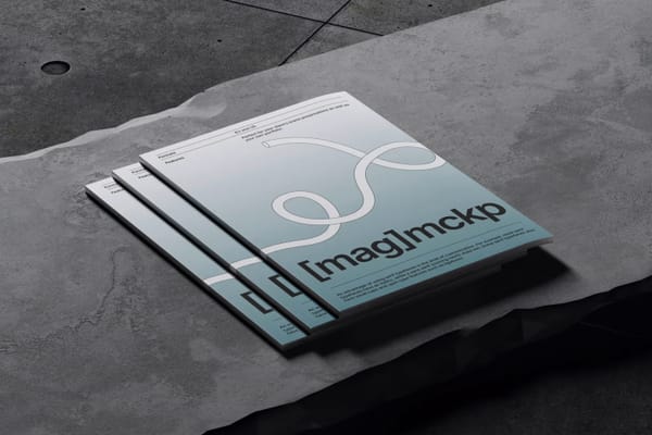 Three Magazines Mockup