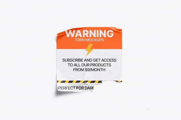 Glossy Sticker Mockup