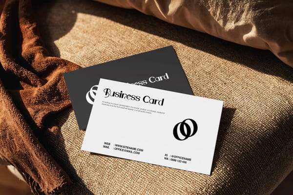 Business Card on Sofa MockupCard on Sofa Mockup