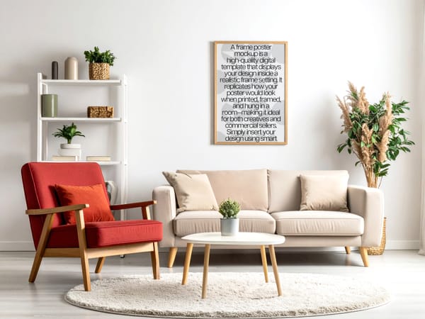 Modern Living Space Frame Mockup