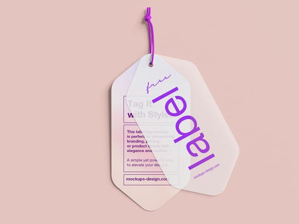 Elegant Label Tag Mockup Set