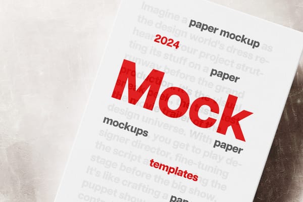 Realistic Close Up Paper Mockup