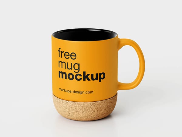 Modern Cork Base Mug Mockup