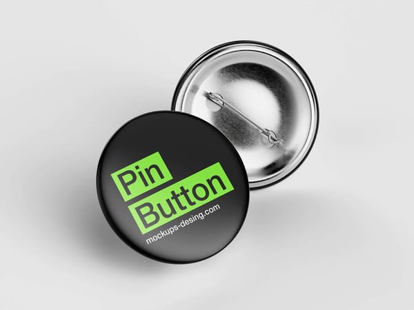 Minimal Pin Button Mockup
