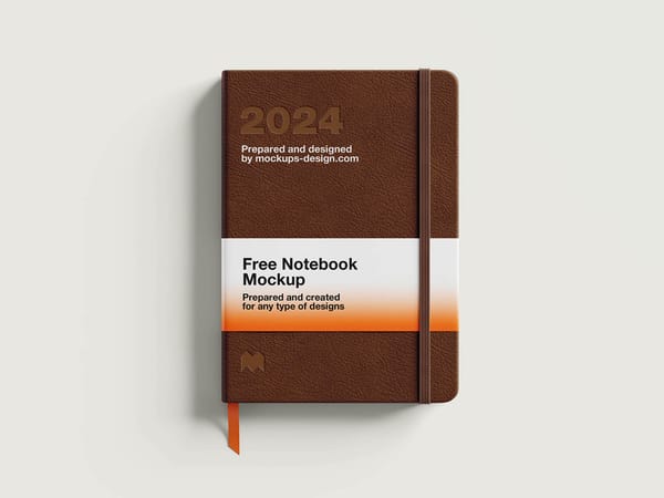 Thick Leather Notebook Mockup