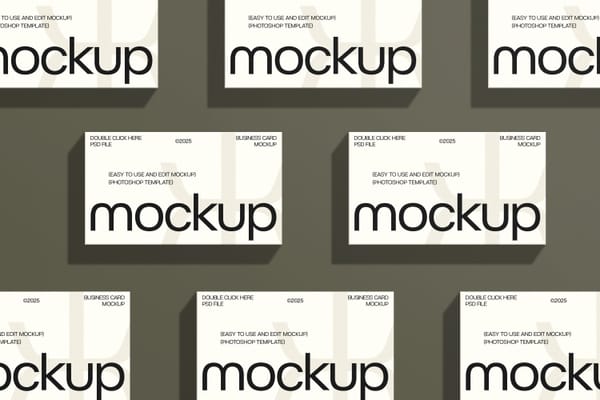 Modern Frame Business Card Mockup