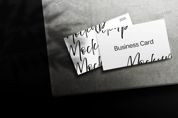 Concrete Business Card Mockup