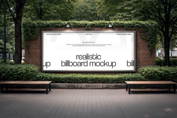 Park Scene Billboard Mockup