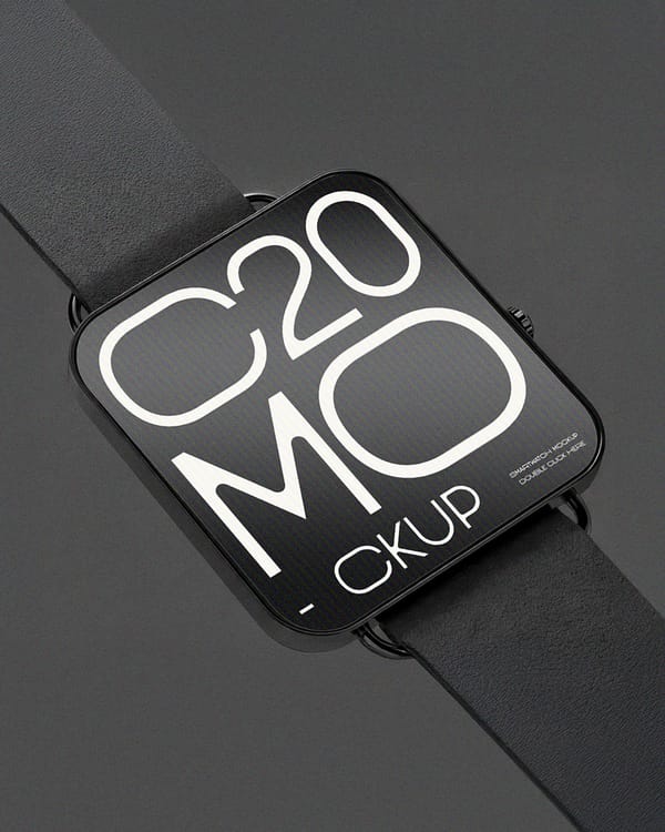 Modern Smartwatch Portrait Mockup