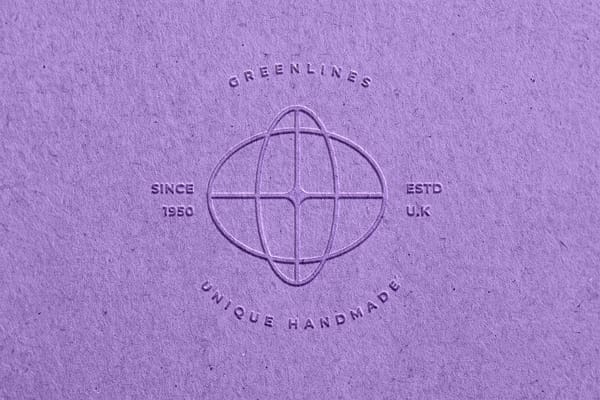 Debossed Purple Logo Mockup