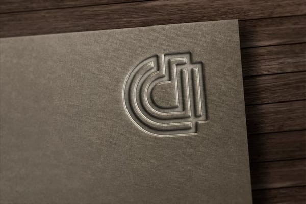 Embossed Logo Mockup on Paper Texture