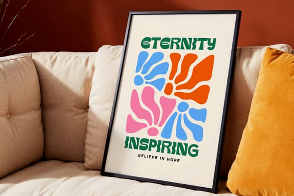 Frame Poster Mockup On Sofa