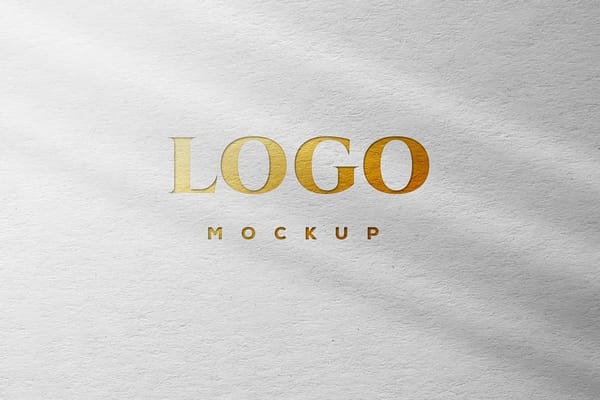 Gold Foil Embossed Logo Mockup
