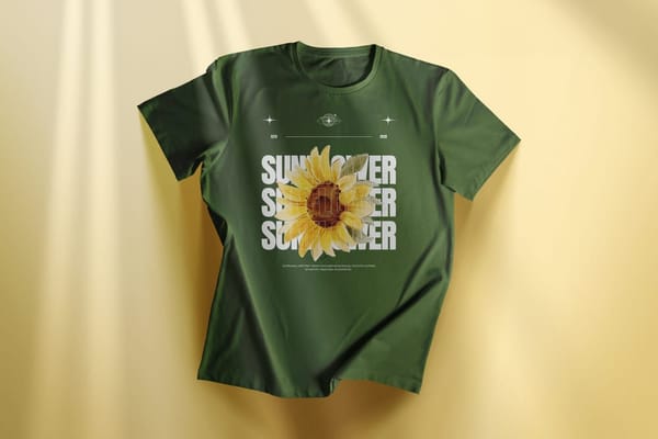 Green Streetwear T-Shirt Mockup