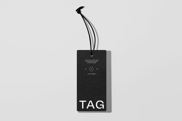 Hang Tag Mockup Black Rope