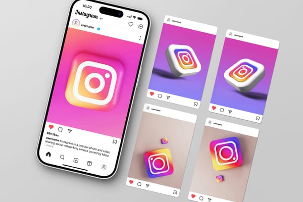 Minimal Instagram Post Scene Mockup