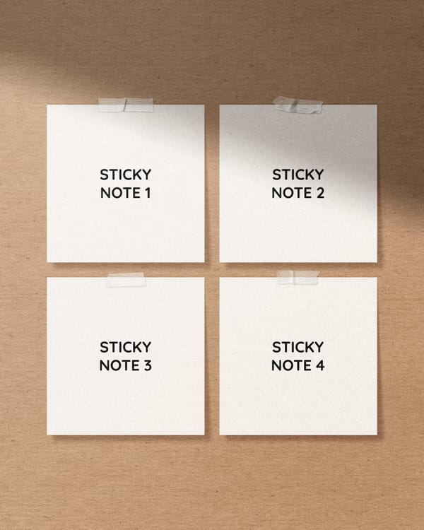 Minimalist Sticky Note Mockup