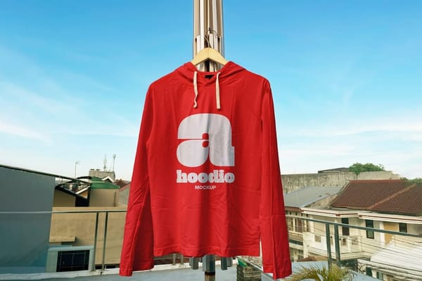Outdoor Hanging Hoodie Mockup