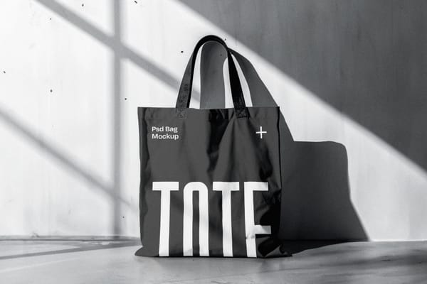 Realistic Branding Tote Bag Mockup