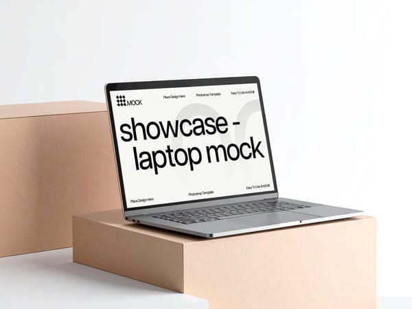 Sleek Laptop Presentation Mockup