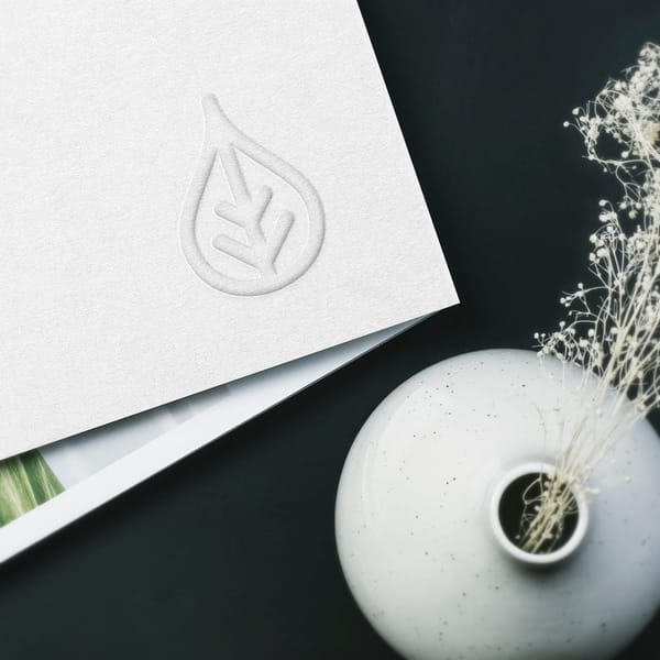 Square Embossed Logo Mockup