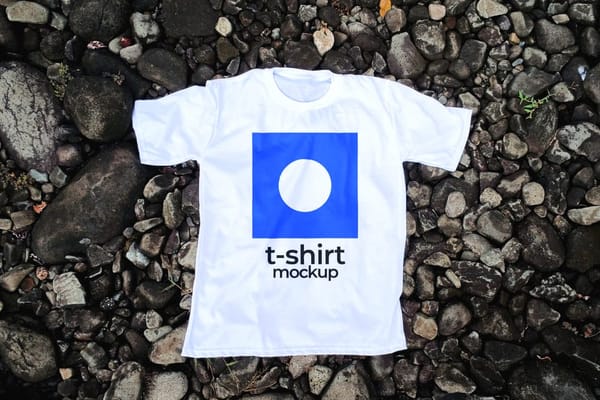 T-Shirt Mockup On Stone