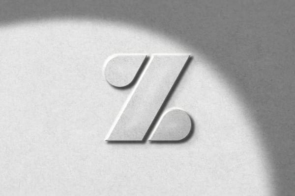 Wall Logo Mockup With Shadow