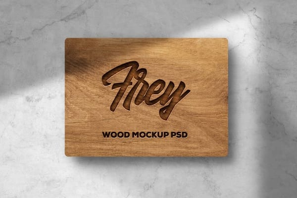 Wood Logo Mockup